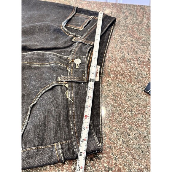 Ablanche‎ Embellish y2k Straight Cut Denim Jeans,Stone Wash Black baggy size 40 - Picture 6 of 11